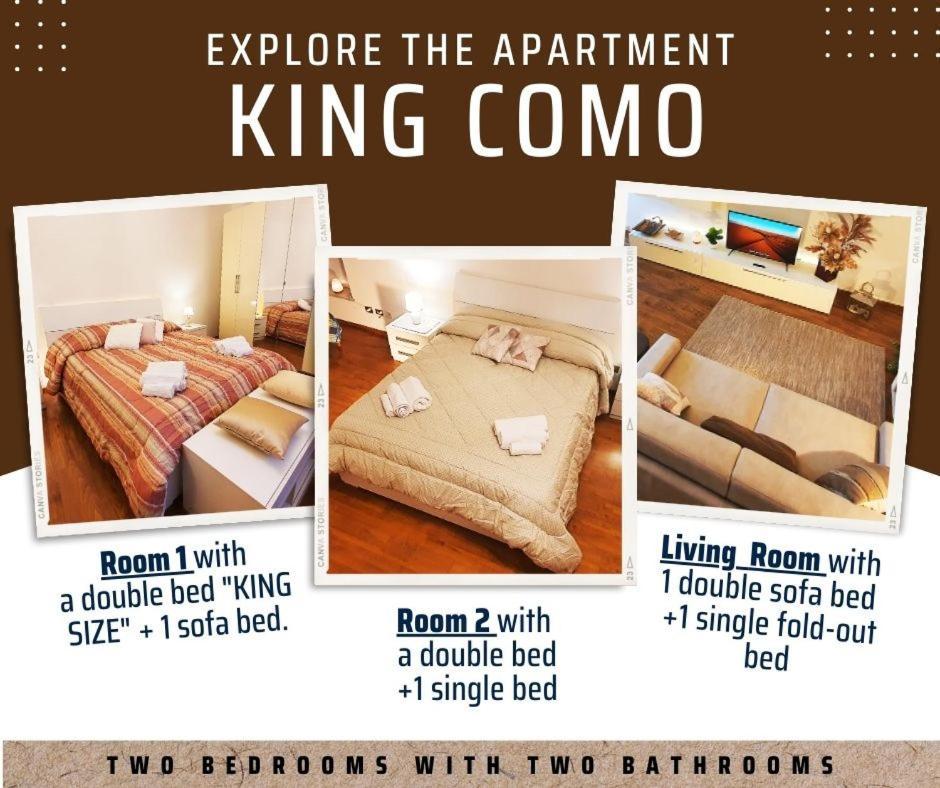 King Como Lake Center 9 Posti Letto- Grande Terrazza - 2 Bagni Privati Eksteriør bilde