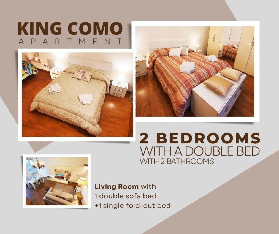 King Como Lake Center 9 Posti Letto- Grande Terrazza - 2 Bagni Privati Eksteriør bilde